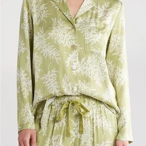 Rebeca Taylor Green Floral button up shirt